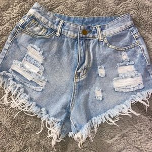 SHEINx Priscilla Block Jean shorts never worn